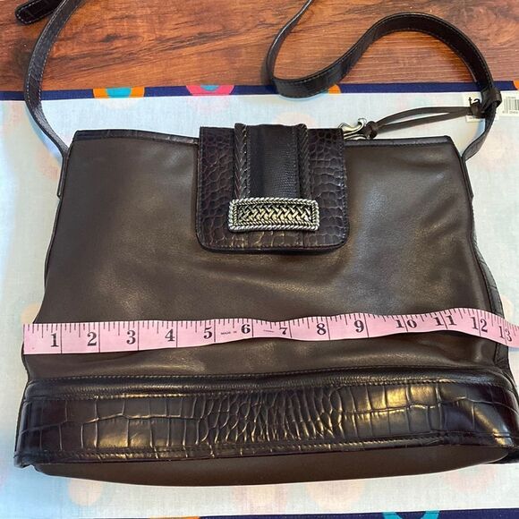 Vintage 100% Leather Purse with Silver Gold Western Style Buckle - Picture 14 of 16